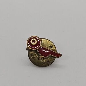 Boy Scouts Webelos Naturalist Pin red on gold vintage